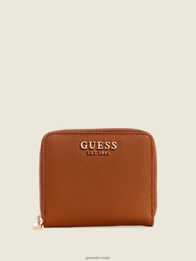 Guess lett konjakk laurbær liten lommebok med glidelås lett konjakk unisex F0LJ8010153