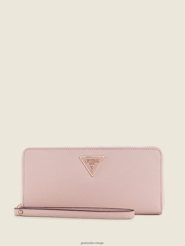 Guess lys rose laurbær stor lommebok med glidelås lys rose unisex F0LJ8010097