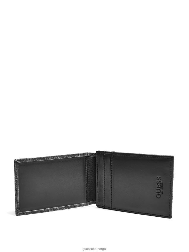 Guess magnetisk kortveske med don-logotrykk svart svart unisex F0LJ8011103