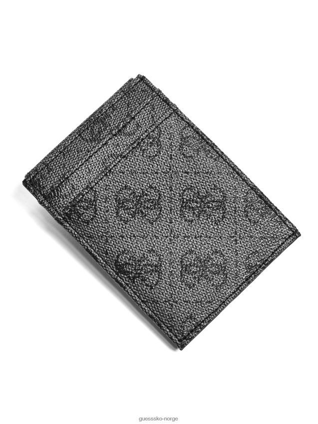 Guess magnetisk kortveske med don-logotrykk svart svart unisex F0LJ8011103