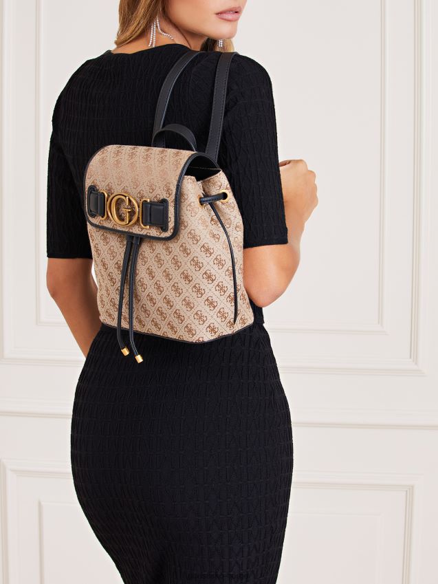 Guess aviana 4g logo ryggsekk multi beige multi beige unisex F0LJ805185