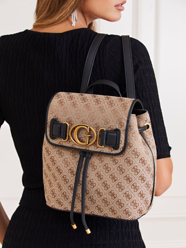 Guess aviana 4g logo ryggsekk multi beige multi beige unisex F0LJ805185