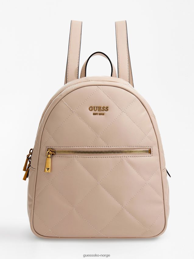 Guess beige vikky vattert ryggsekk beige unisex F0LJ803553