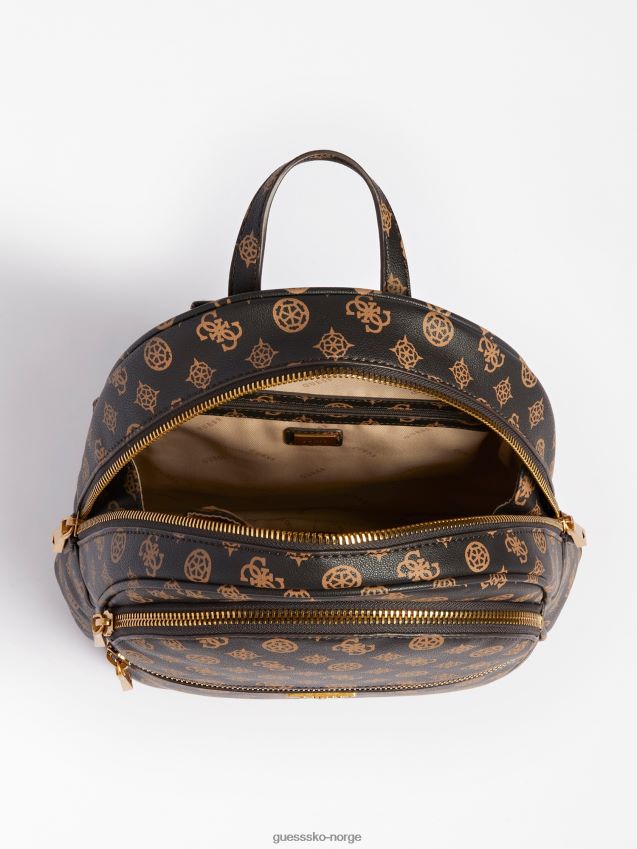Guess brun manhattan 4g peon logo ryggsekk brun unisex F0LJ805132