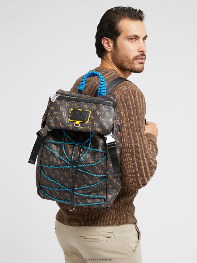 Guess brun salameda 4g logo ryggsekk brun unisex F0LJ80989