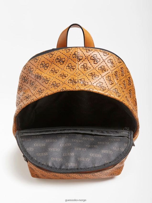 Guess brun vezzola 4g ryggsekk med logo brun unisex F0LJ80477