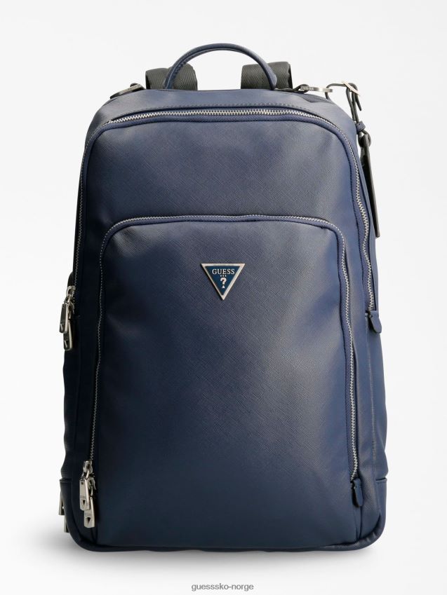 Guess certosa saffiano ryggsekk blå blå unisex F0LJ80476