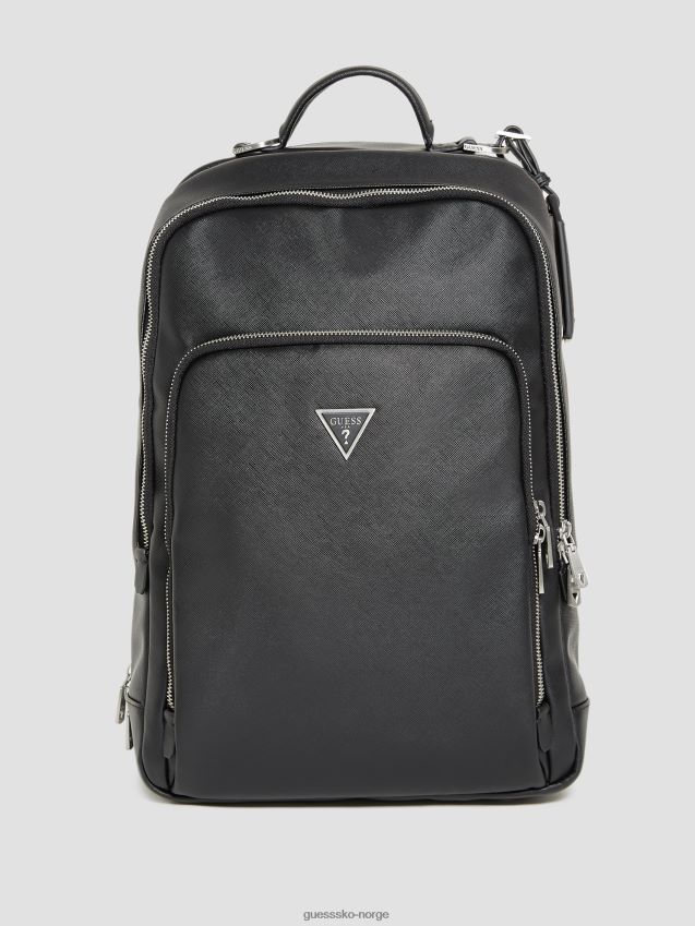Guess certosa saffiano smart business ryggsekk svart svart unisex F0LJ8010869