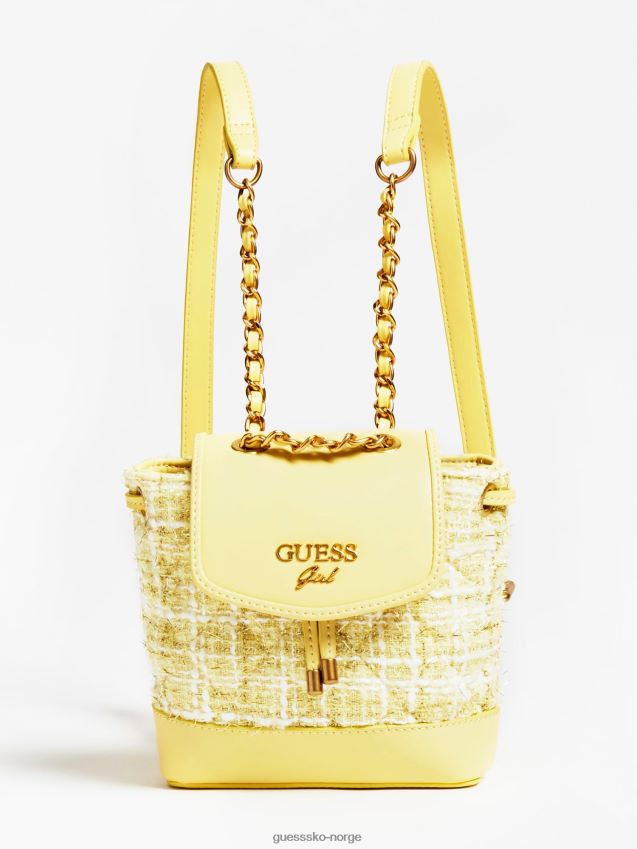 Guess danila tweed ryggsekk sitron sitron unisex F0LJ801740