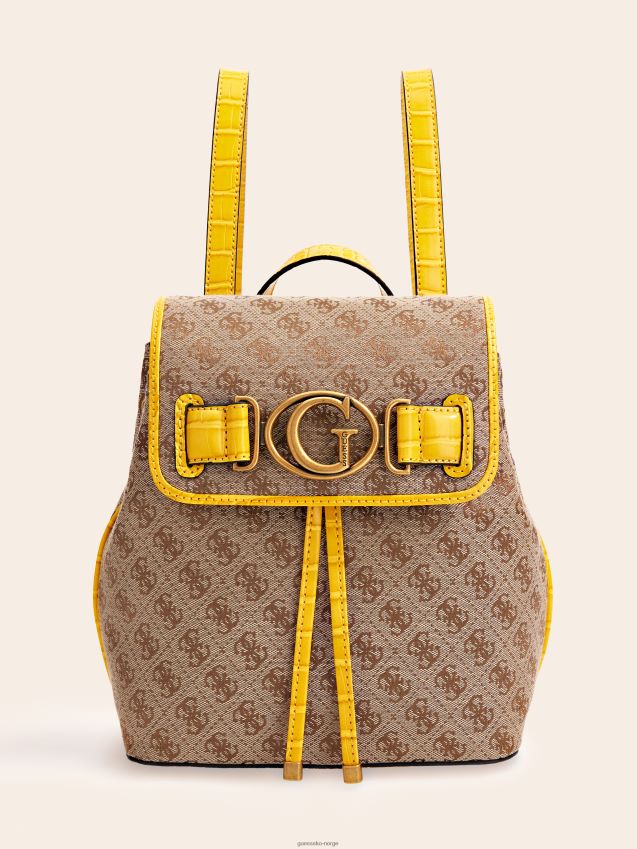 Guess gul aviana 4g logo mini ryggsekk gul unisex F0LJ805292