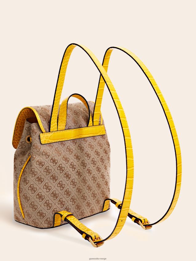 Guess gul aviana 4g logo mini ryggsekk gul unisex F0LJ805292