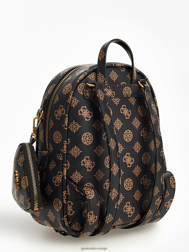 Guess house party 4g peony logo ryggsekk brun brun unisex F0LJ805059