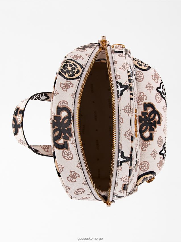 Guess house party 4g peony logo ryggsekk krem krem unisex F0LJ805137