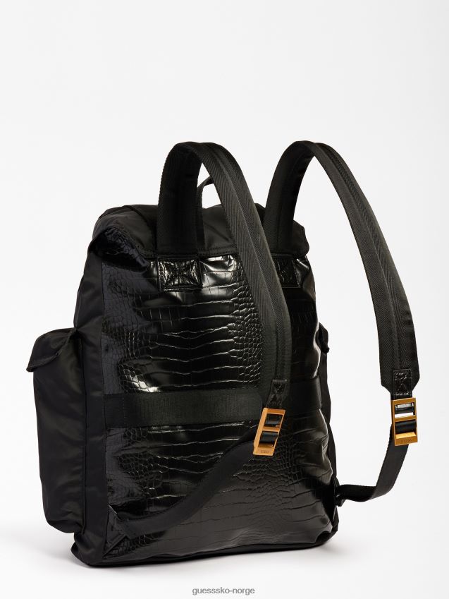 Guess kveldssmart ryggsekk med lommer svart svart unisex F0LJ80513