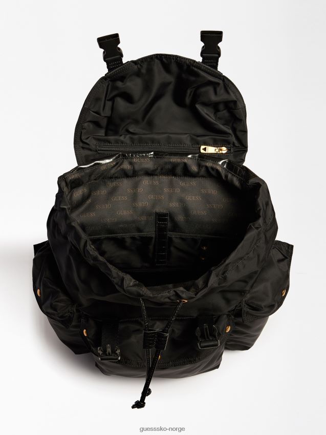 Guess kveldssmart ryggsekk med lommer svart svart unisex F0LJ80513