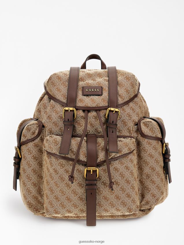 Guess retro 4g logo ryggsekk beige beige unisex F0LJ80931