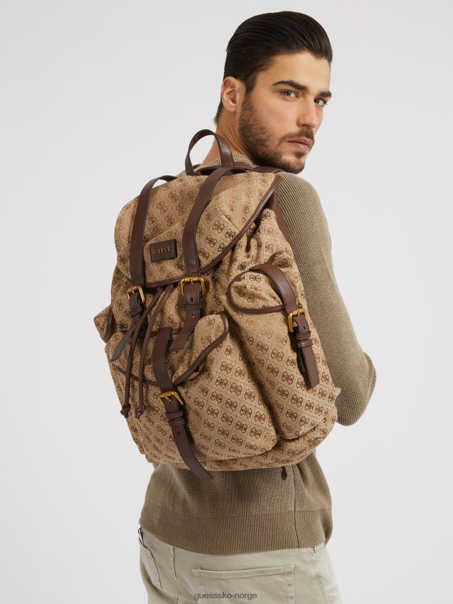 Guess retro 4g logo ryggsekk beige beige unisex F0LJ80931