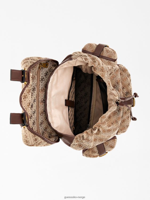 Guess retro 4g logo ryggsekk beige beige unisex F0LJ80931