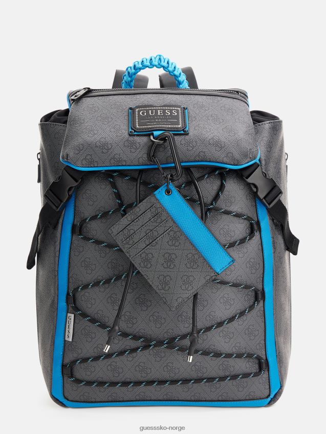 Guess salameda 4g logo ryggsekk svart multi svart multi unisex F0LJ80239