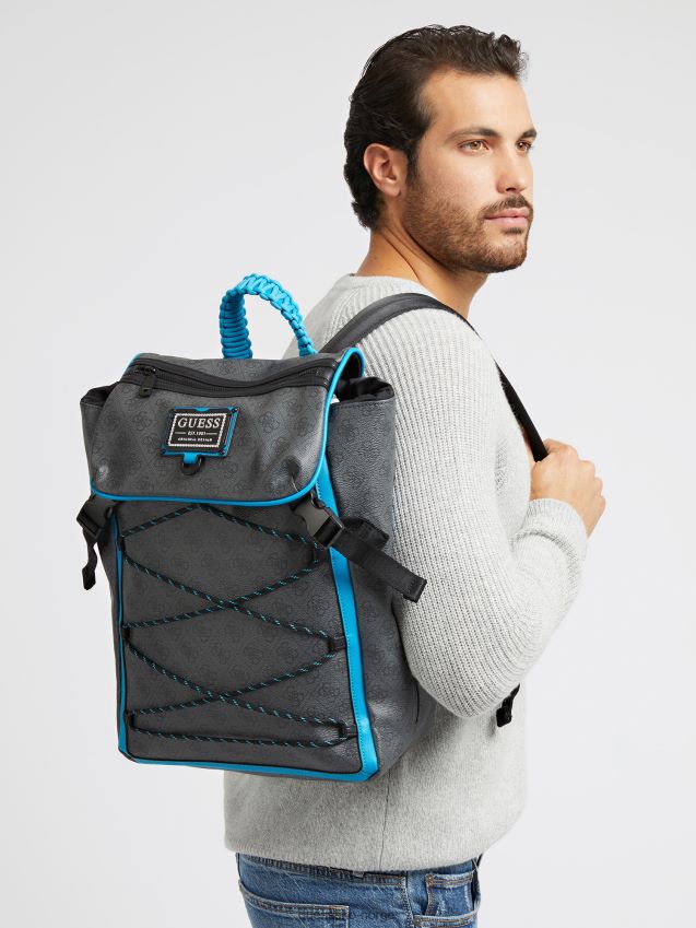 Guess salameda 4g logo ryggsekk svart multi svart multi unisex F0LJ80239