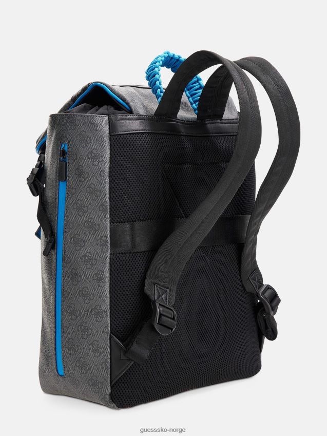 Guess salameda 4g logo ryggsekk svart multi svart multi unisex F0LJ80239