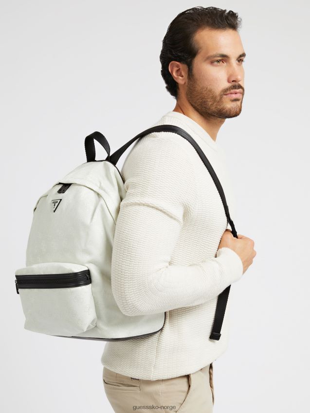 Guess skrustikke 4g logo ryggsekk hvit hvit unisex F0LJ80377