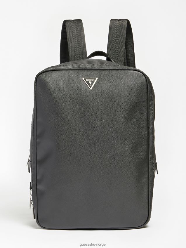 Guess svart certosa saffiano ryggsekk svart unisex F0LJ80318