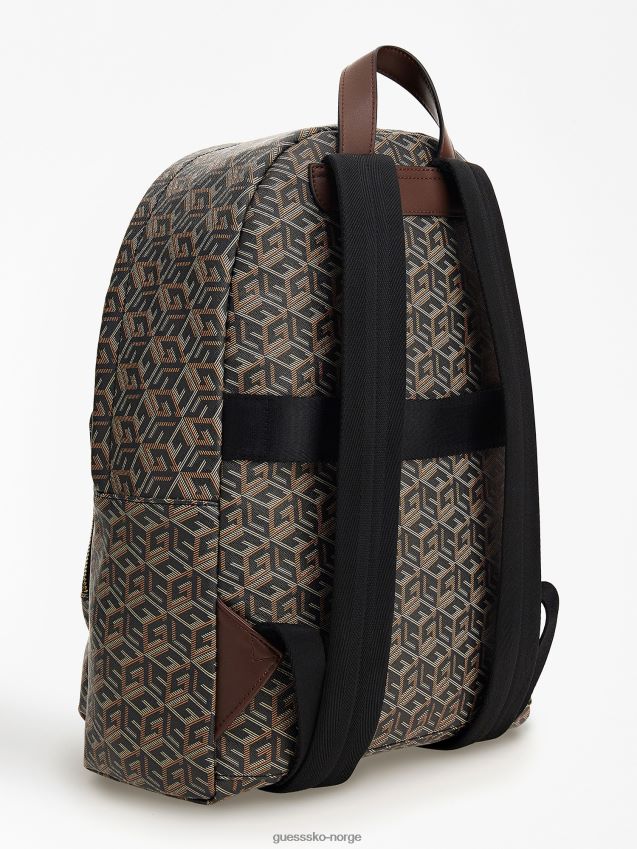 Guess svart ederlo g cube logo ryggsekk svart unisex F0LJ80874