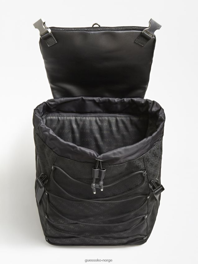 Guess svart salameda 4g logo ryggsekk svart unisex F0LJ801009
