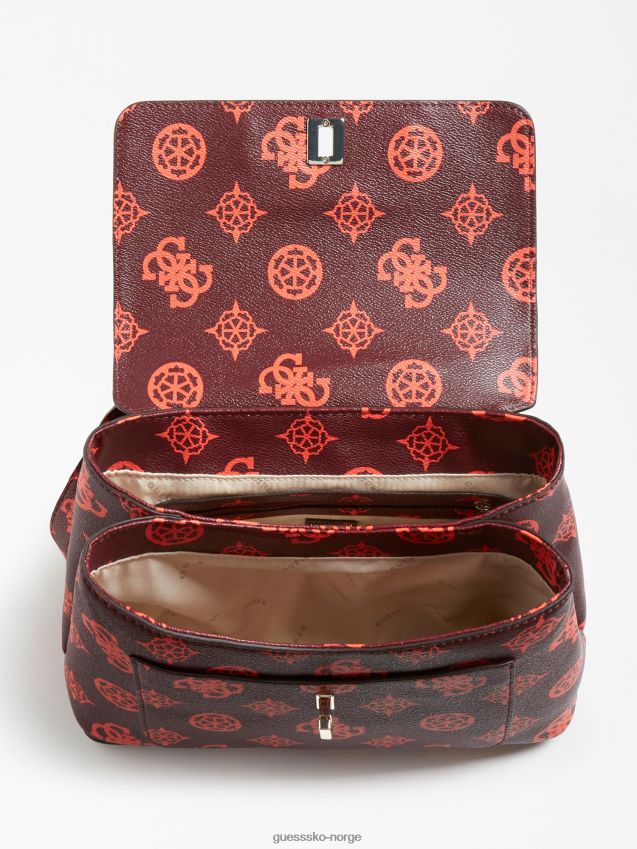 Guess uptown chic logoryggsekk burgunder burgunder unisex F0LJ805703
