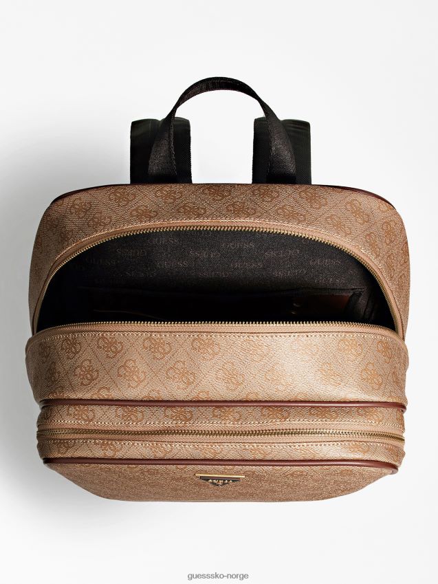 Guess vezzola 4g logo ryggsekk beige beige unisex F0LJ80991