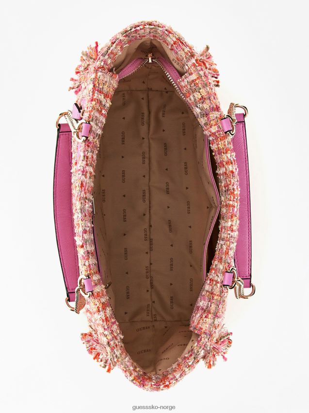 Guess adam tweed shopper rosa rosa unisex F0LJ805098