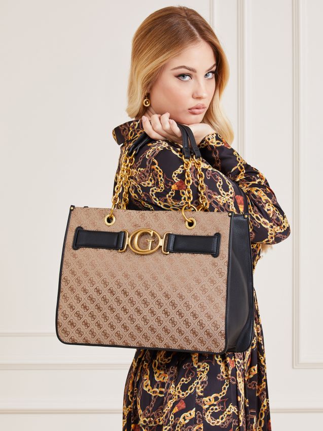 Guess aileen 4g logo shopper svart svart unisex F0LJ805214