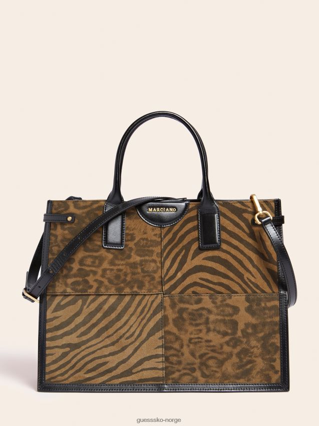Guess animalier stilla ekte skinn shopper dyrere unisex F0LJ805383