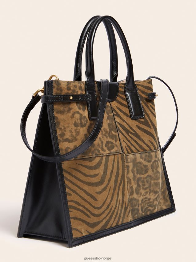 Guess animalier stilla ekte skinn shopper dyrere unisex F0LJ805383