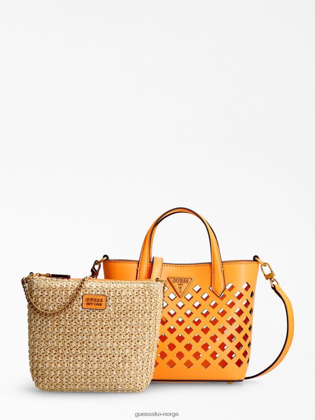 Guess aqua mini shopper appelsin oransje unisex F0LJ803864