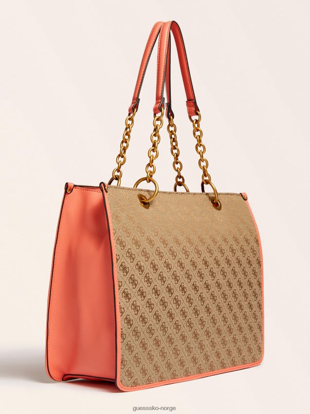 Guess aviana 4g logo shopper korall korall unisex F0LJ804950