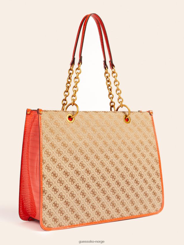 Guess aviana shopper appelsin oransje unisex F0LJ804997