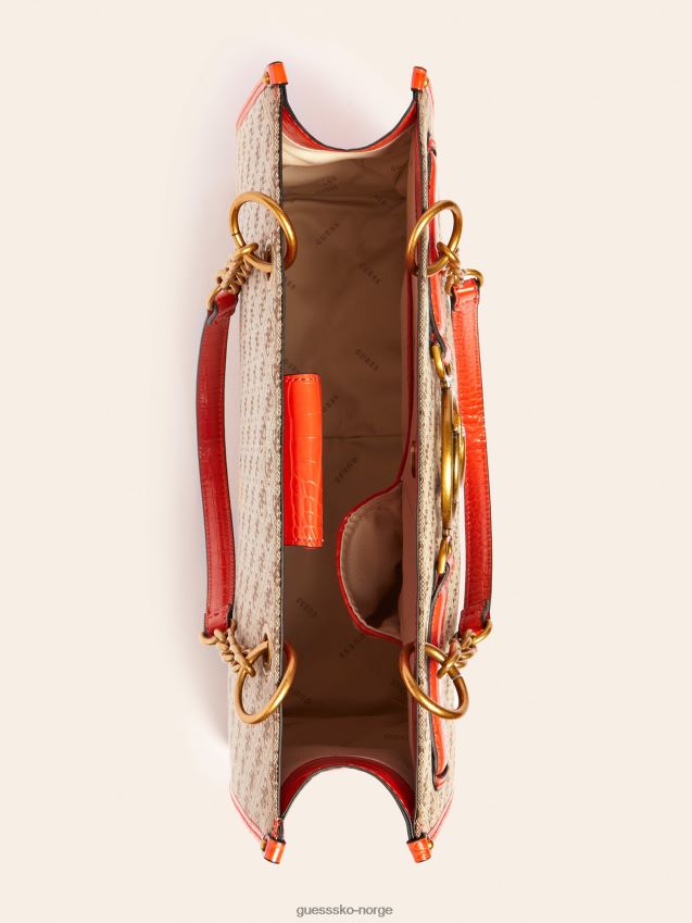 Guess aviana shopper appelsin oransje unisex F0LJ804997