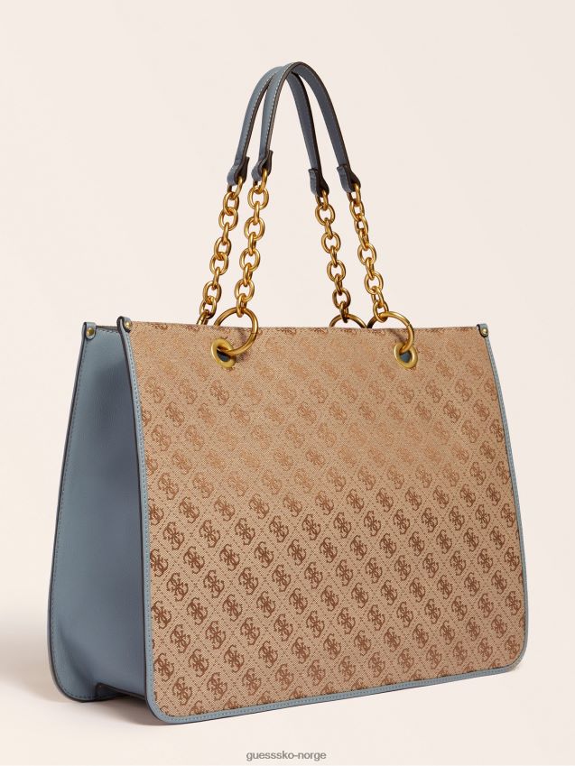 Guess blå aileen 4g logo shopper blå unisex F0LJ805353