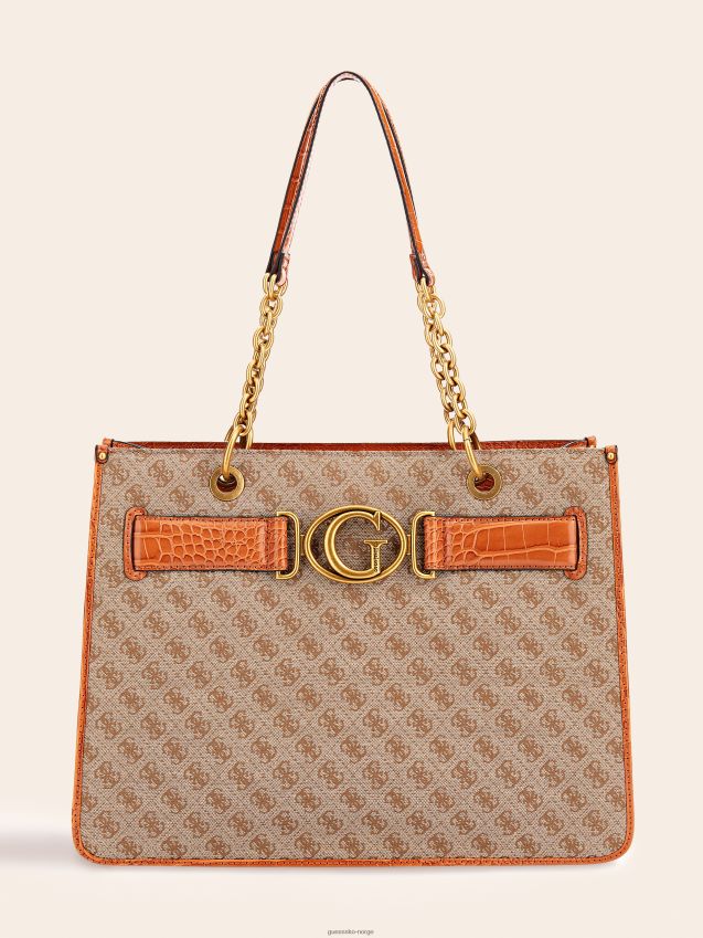 Guess brun aviana 4g logo shopper brun unisex F0LJ804959