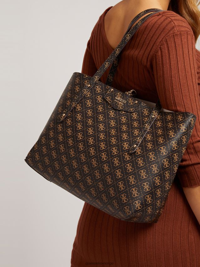 Guess brun brenton 4g logo shopper brun unisex F0LJ805061