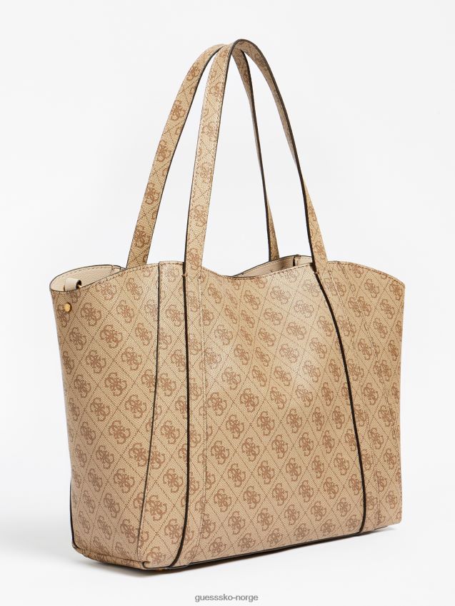 Guess brun naya 4g-logo over hele shopper brun unisex F0LJ805024