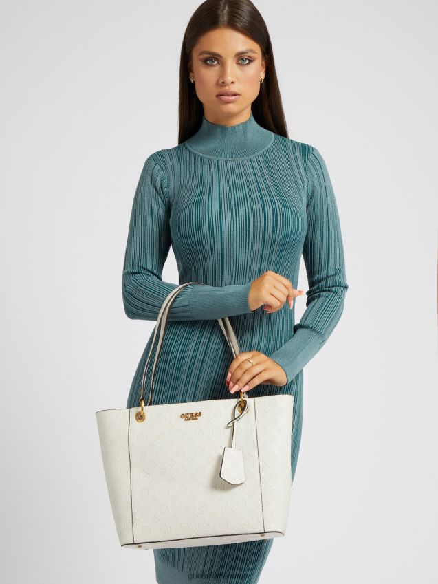 Guess cream noelle 4g ​​peony logo shopper krem unisex F0LJ803612