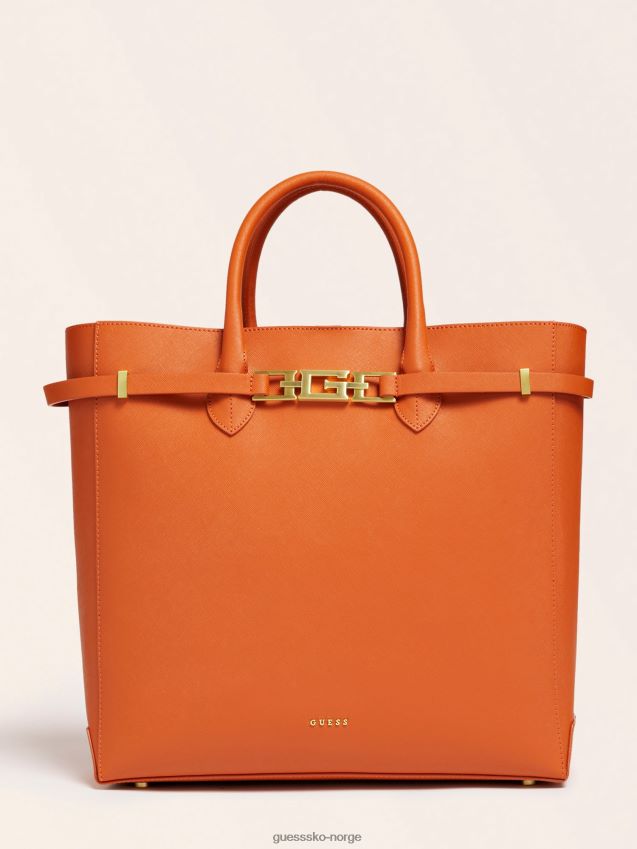 Guess cristina ekte skinn shopper brun brun unisex F0LJ805345