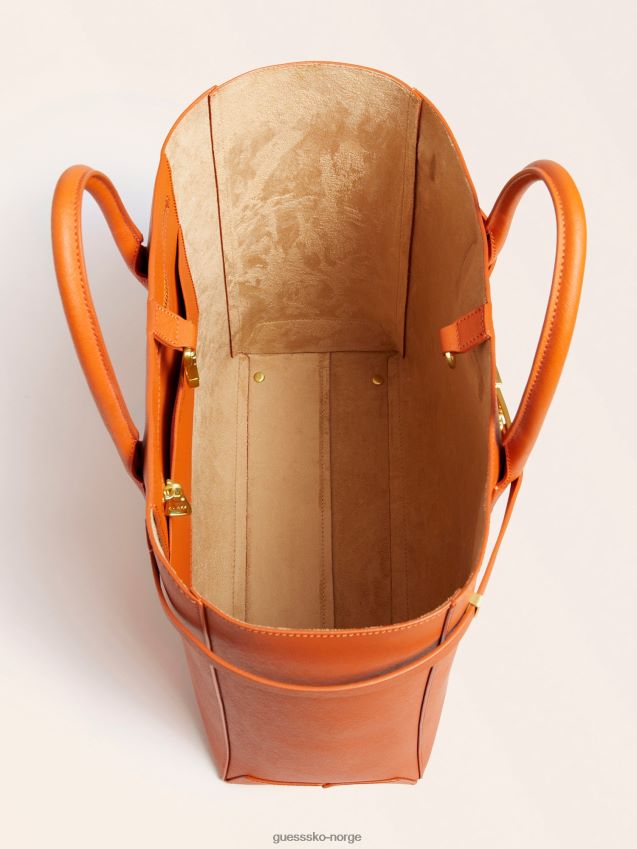 Guess cristina ekte skinn shopper brun brun unisex F0LJ805345