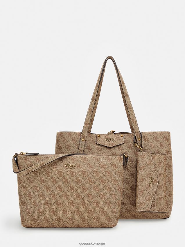 Guess eco brenton 4g logo shopper beige beige unisex F0LJ805153