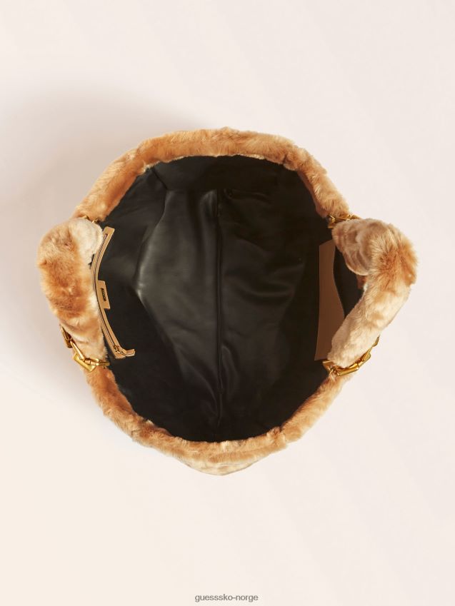 Guess grå helma fuskepels shopper grå unisex F0LJ805379