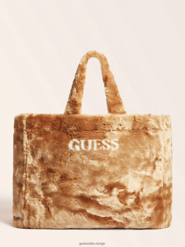 Guess grå helma fuskepels shopper grå unisex F0LJ805379