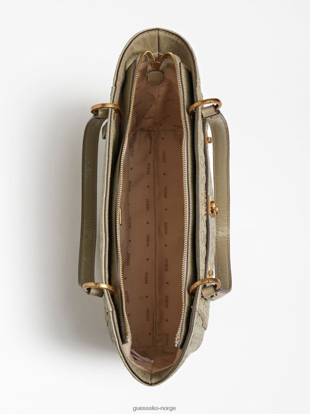 Guess grønn noelle 4g ​​logo shopper grønn unisex F0LJ804969